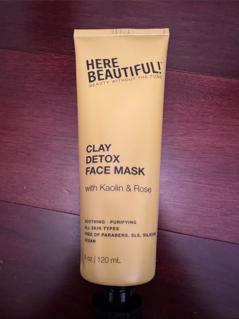 HERE BEAUTIFUL! Clay Detox Face Mask - Yellow Tube